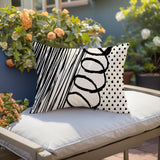 Toba Abstract Reversible Indoor/Outdoor Square Pillow