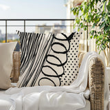 Toba Abstract Reversible Indoor/Outdoor Square Pillow