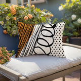 Toba Abstract Reversible Indoor/Outdoor Square Pillow