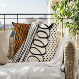 Toba Abstract Reversible Indoor/Outdoor Square Pillow