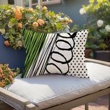 Toba Abstract Reversible Indoor/Outdoor Square Pillow