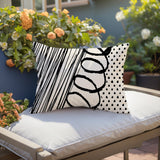 Toba Abstract Reversible Indoor/Outdoor Square Pillow