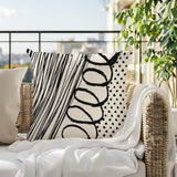Toba Abstract Reversible Indoor/Outdoor Square Pillow