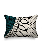 Toba Abstract Reversible Indoor/Outdoor Rectangle Pillow