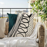 Toba Abstract Reversible Indoor/Outdoor Square Pillow