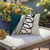 Toba Abstract Reversible Indoor/Outdoor Square Pillow