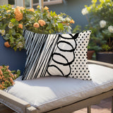 Toba Abstract Reversible Indoor/Outdoor Square Pillow