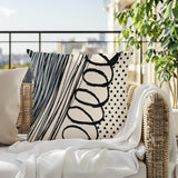 Toba Abstract Reversible Indoor/Outdoor Square Pillow