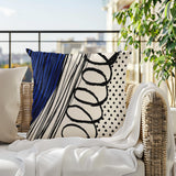 Toba Abstract Reversible Indoor/Outdoor Square Pillow