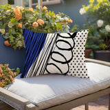 Toba Abstract Reversible Indoor/Outdoor Square Pillow