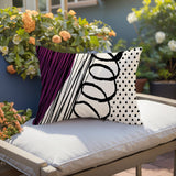 Toba Abstract Reversible Indoor/Outdoor Square Pillow