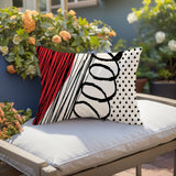 Toba Abstract Reversible Indoor/Outdoor Square Pillow