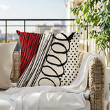 Toba Abstract Reversible Indoor/Outdoor Square Pillow