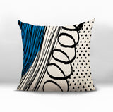 Toba Abstract Reversible Indoor/Outdoor Square Pillow