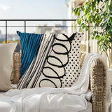 Toba Abstract Reversible Indoor/Outdoor Square Pillow