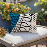 Toba Abstract Reversible Indoor/Outdoor Square Pillow