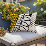Toba Abstract Reversible Indoor/Outdoor Square Pillow