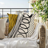 Toba Abstract Reversible Indoor/Outdoor Square Pillow