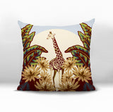 Tobin Giraffe Reversible Indoor/Outdoor Square Pillow