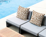 Tory Zebra Print Indoor/Outdoor Reversible Square Pillow