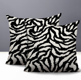 Tory Zebra Print Indoor/Outdoor Reversible Square Pillow