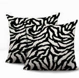 Tory Zebra Print Indoor/Outdoor Reversible Square Pillow