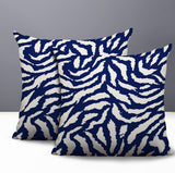 Tory Zebra Print Indoor/Outdoor Reversible Square Pillow
