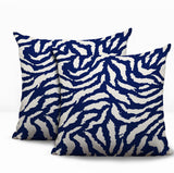 Tory Zebra Print Indoor/Outdoor Reversible Square Pillow