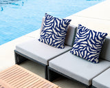 Tory Zebra Print Indoor/Outdoor Reversible Square Pillow