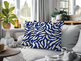 Tory Zebra Print Indoor/Outdoor Reversible Square Pillow