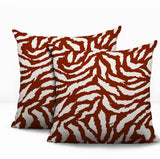 Tory Zebra Print Indoor/Outdoor Reversible Square Pillow