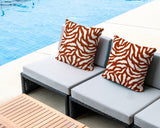 Tory Zebra Print Indoor/Outdoor Reversible Square Pillow