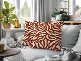 Tory Zebra Print Indoor/Outdoor Reversible Square Pillow