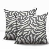Tory Zebra Print Indoor/Outdoor Reversible Square Pillow