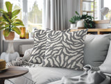 Tory Zebra Print Indoor/Outdoor Reversible Square Pillow