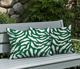 Tory Zebra Print Indoor/Outdoor Reversible Rectangular Pillow