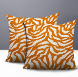 Tory Zebra Print Indoor/Outdoor Reversible Square Pillow