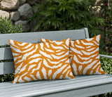 Tory Zebra Print Indoor/Outdoor Reversible Rectangular Pillow
