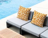 Tory Zebra Print Indoor/Outdoor Reversible Square Pillow