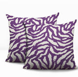 Tory Zebra Print Indoor/Outdoor Reversible Square Pillow