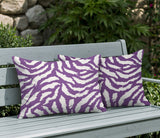 Tory Zebra Print Indoor/Outdoor Reversible Rectangular Pillow
