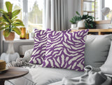 Tory Zebra Print Indoor/Outdoor Reversible Square Pillow