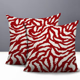 Tory Zebra Print Indoor/Outdoor Reversible Square Pillow