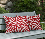 Tory Zebra Print Indoor/Outdoor Reversible Rectangular Pillow