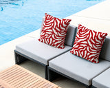 Tory Zebra Print Indoor/Outdoor Reversible Square Pillow