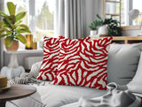 Tory Zebra Print Indoor/Outdoor Reversible Square Pillow