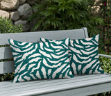Tory Zebra Print Indoor/Outdoor Reversible Rectangular Pillow