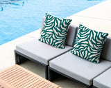 Tory Zebra Print Indoor/Outdoor Reversible Square Pillow