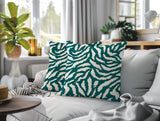 Tory Zebra Print Indoor/Outdoor Reversible Square Pillow