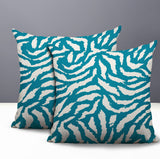Tory Zebra Print Indoor/Outdoor Reversible Square Pillow